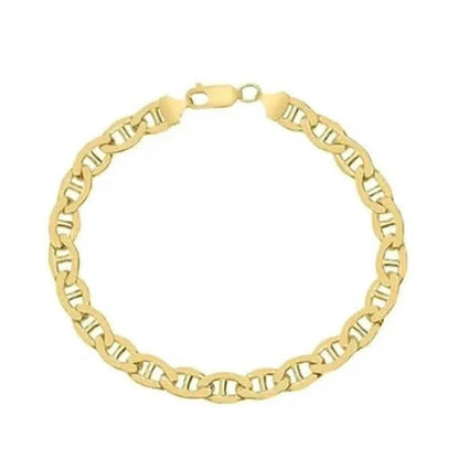 Yellow Gold Cuban, Mariner, Figaro, or Rope Bracelet Gold Filled High Polish Finish DailySale
