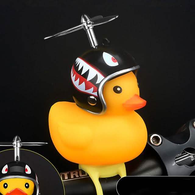 Yellow Little Duck Shape Bike Bell Bike Horn and Front Light DailySale