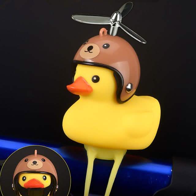 Yellow Little Duck Shape Bike Bell Bike Horn and Front Light DailySale