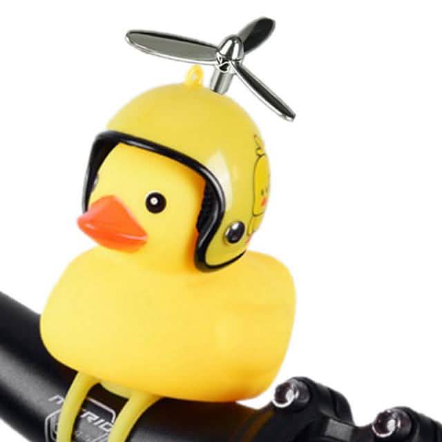 Yellow Little Duck Shape Bike Bell Bike Horn and Front Light DailySale