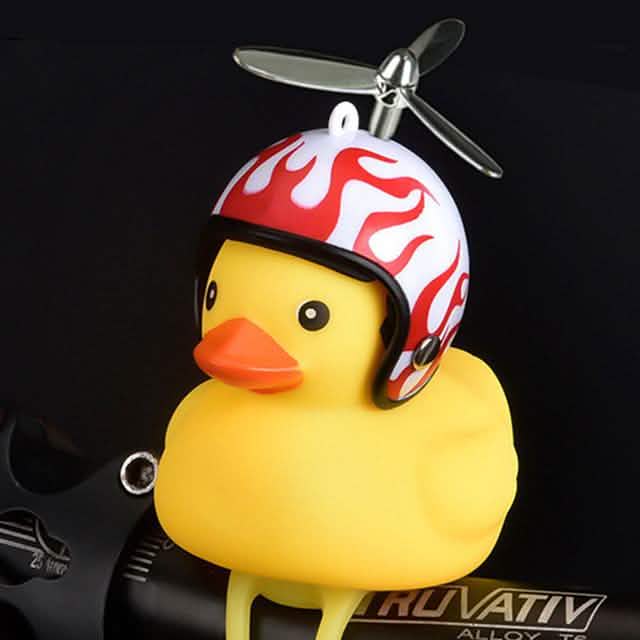 Yellow Little Duck Shape Bike Bell Bike Horn and Front Light DailySale