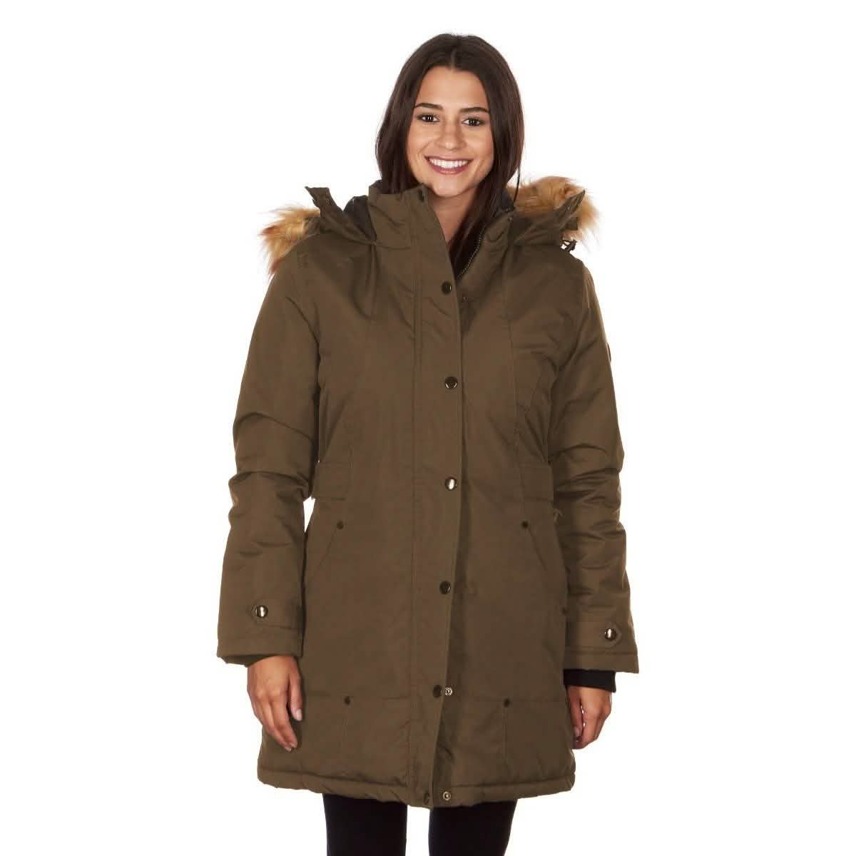 Yoki Women's Mid Length Hooded Puffy Coat DailySale