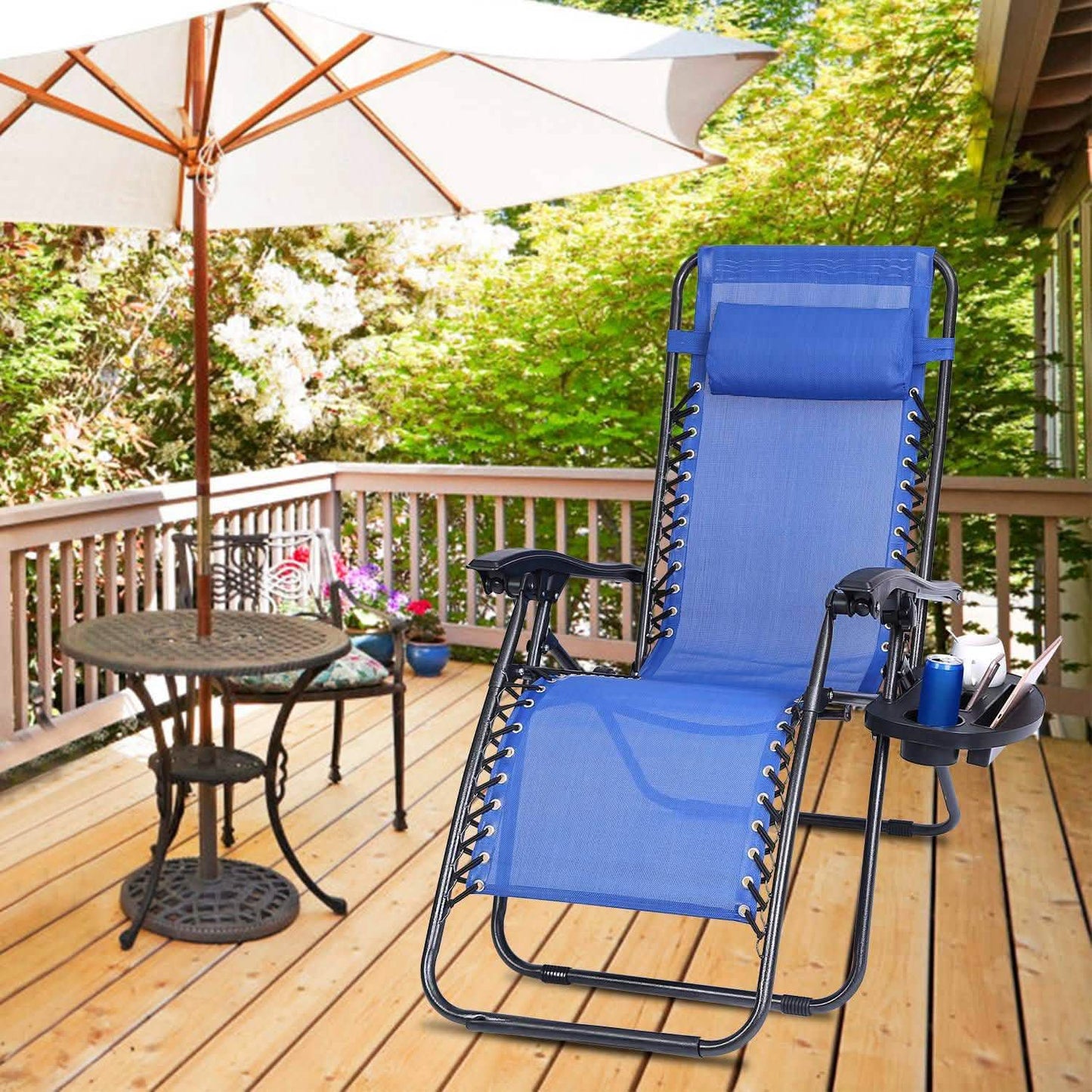 Zero Gravity Chair Cup Holder Clip On Side Tray DailySale