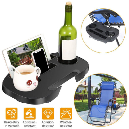 Zero Gravity Chair Cup Holder Clip On Side Tray DailySale