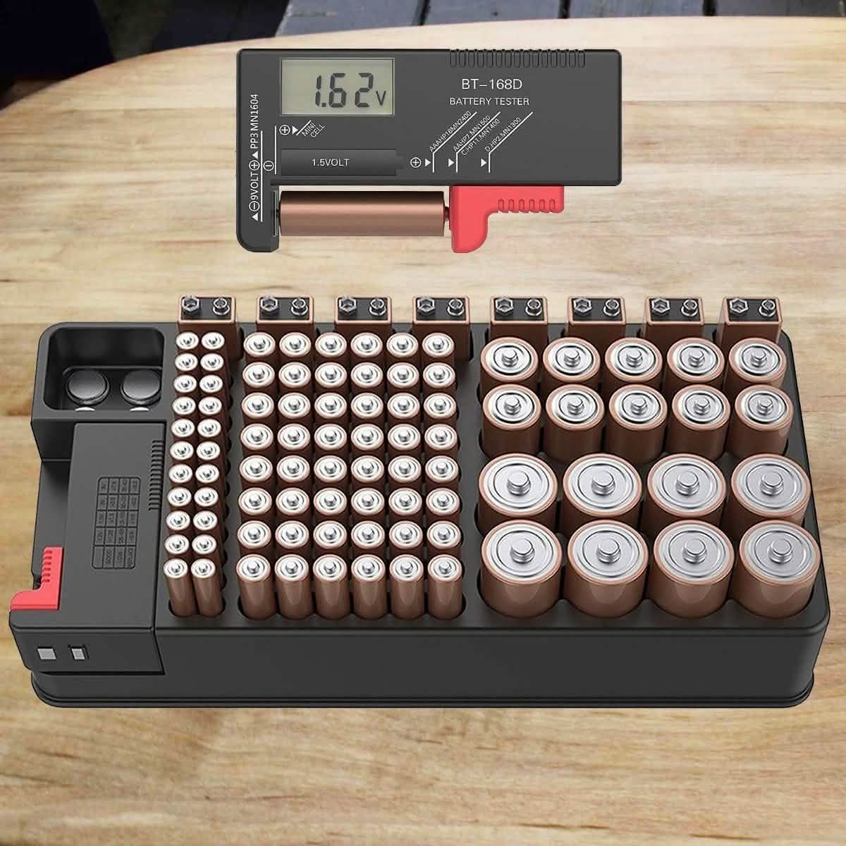 Zerodark Battery Organizer with Detachable Battery Tester DailySale