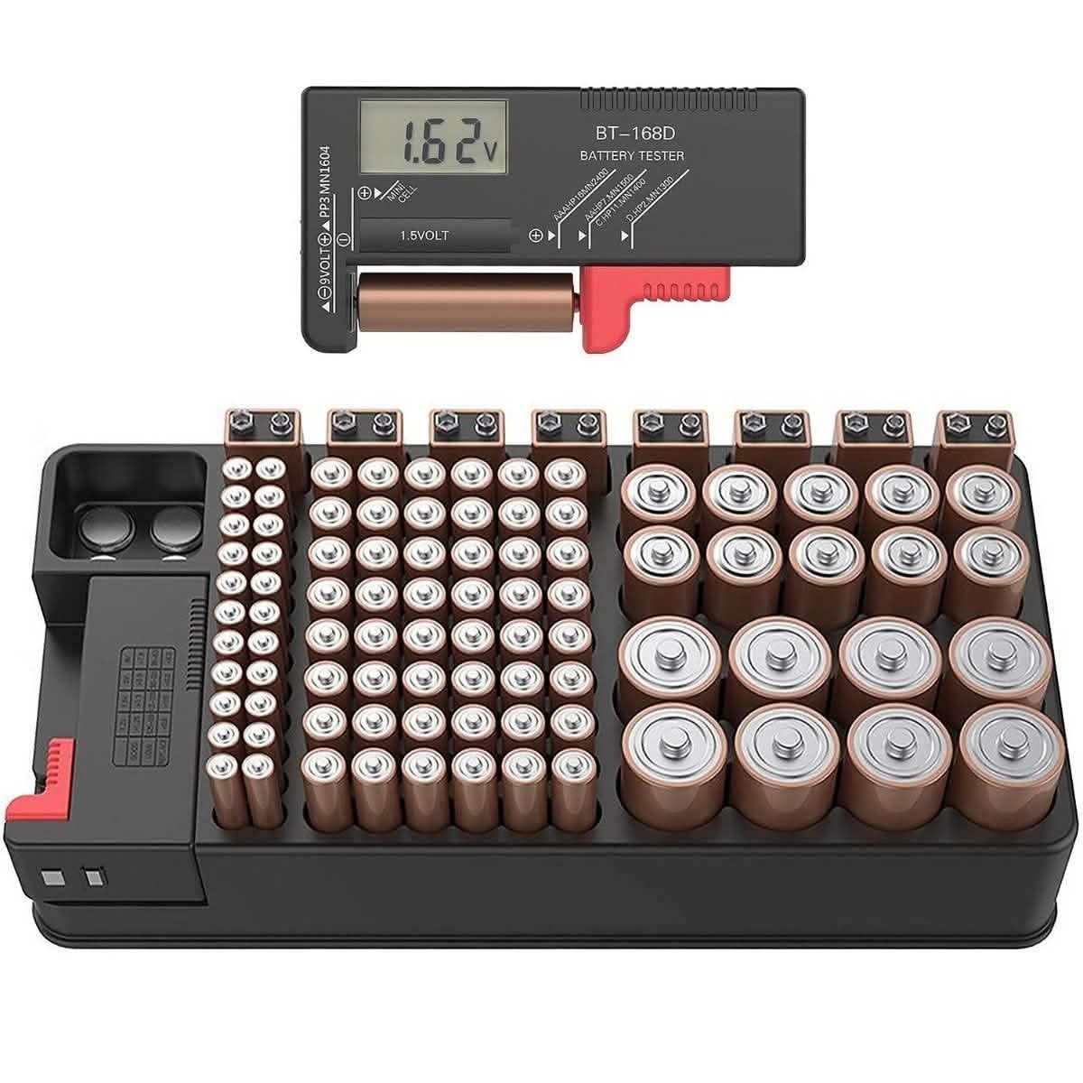 Zerodark Battery Organizer with Detachable Battery Tester DailySale