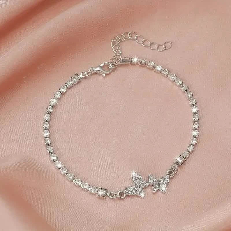 Zinc Alloy Glittering Butterfly Rhinestone Bracelet for Women DailySale