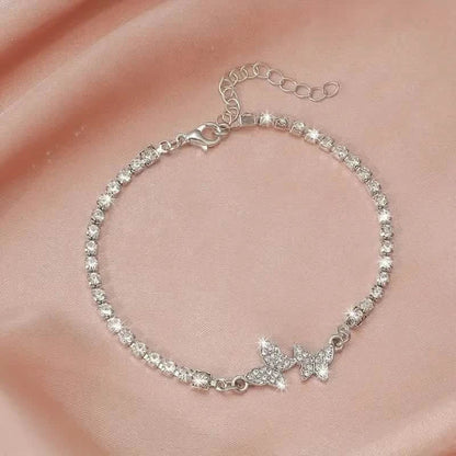 Zinc Alloy Glittering Butterfly Rhinestone Bracelet for Women DailySale