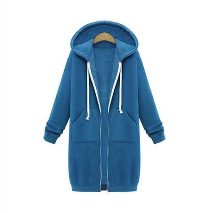 Zipper Front Pocket Drawstring Hoodie DailySale