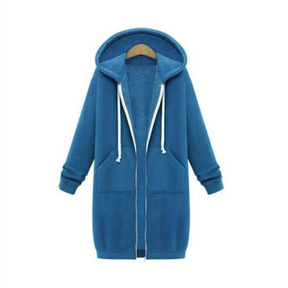 Zipper Front Pocket Drawstring Hoodie DailySale
