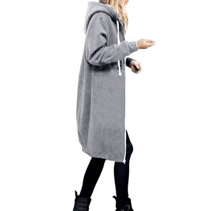 Zipper Front Pocket Drawstring Hoodie DailySale