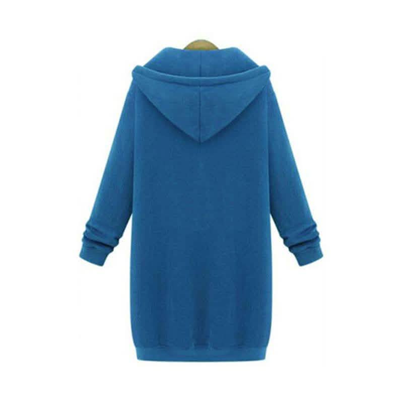 Zipper Front Pocket Drawstring Hoodie DailySale