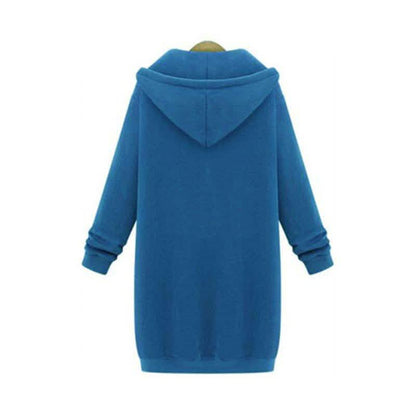 Zipper Front Pocket Drawstring Hoodie DailySale