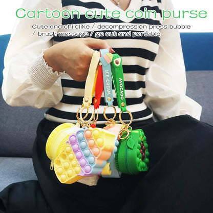 Zippered Pouch with Fidget Bubble Poppers and Bristles DailySale