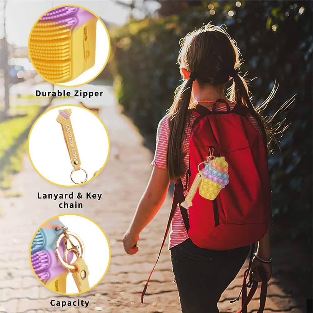 Zippered Pouch with Fidget Bubble Poppers and Bristles DailySale
