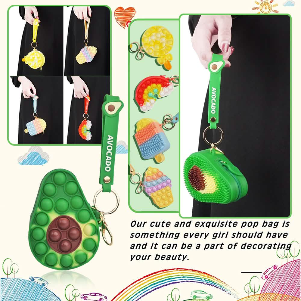 Zippered Pouch with Fidget Bubble Poppers and Bristles DailySale