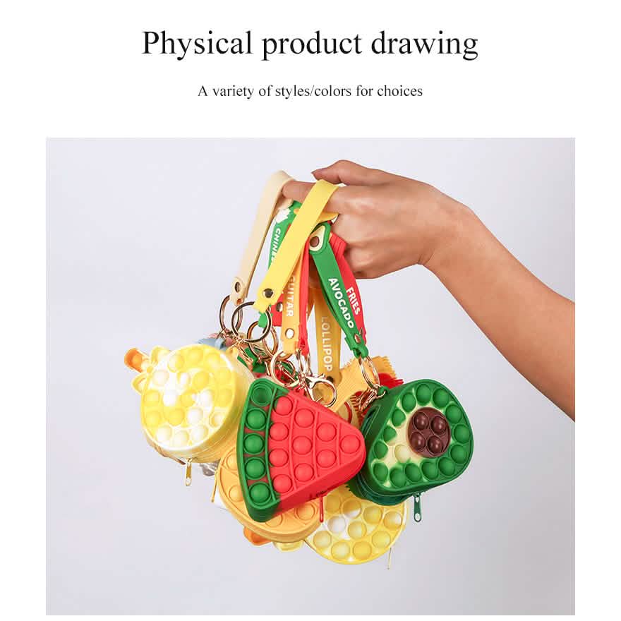 Zippered Pouch with Fidget Bubble Poppers and Bristles DailySale