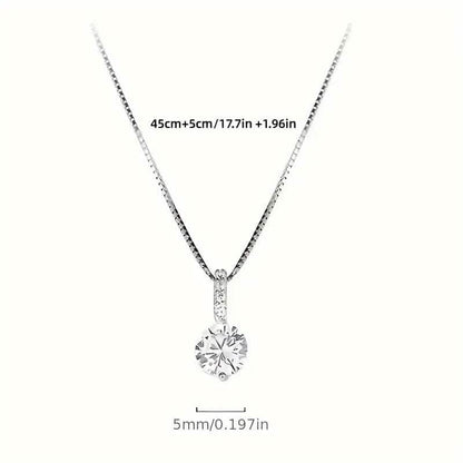 Zirconia Water Drop Pendant Clavicle Chain Necklace DailySale