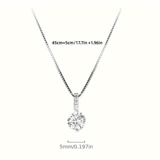 Zirconia Water Drop Pendant Clavicle Chain Necklace DailySale