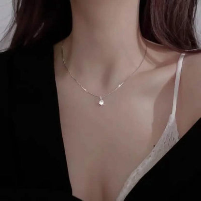 Zirconia Water Drop Pendant Clavicle Chain Necklace DailySale