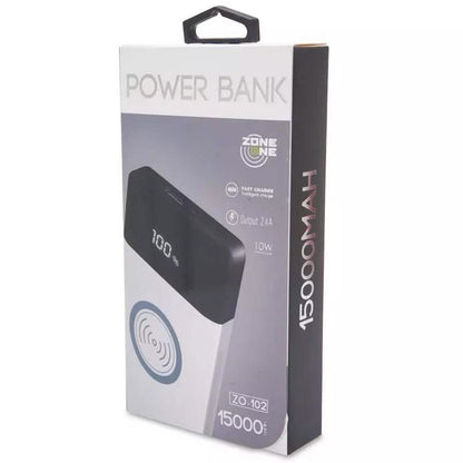 Zone One 15,000mAh LED Dual-USB and Wirless Charging Power Bank DailySale
