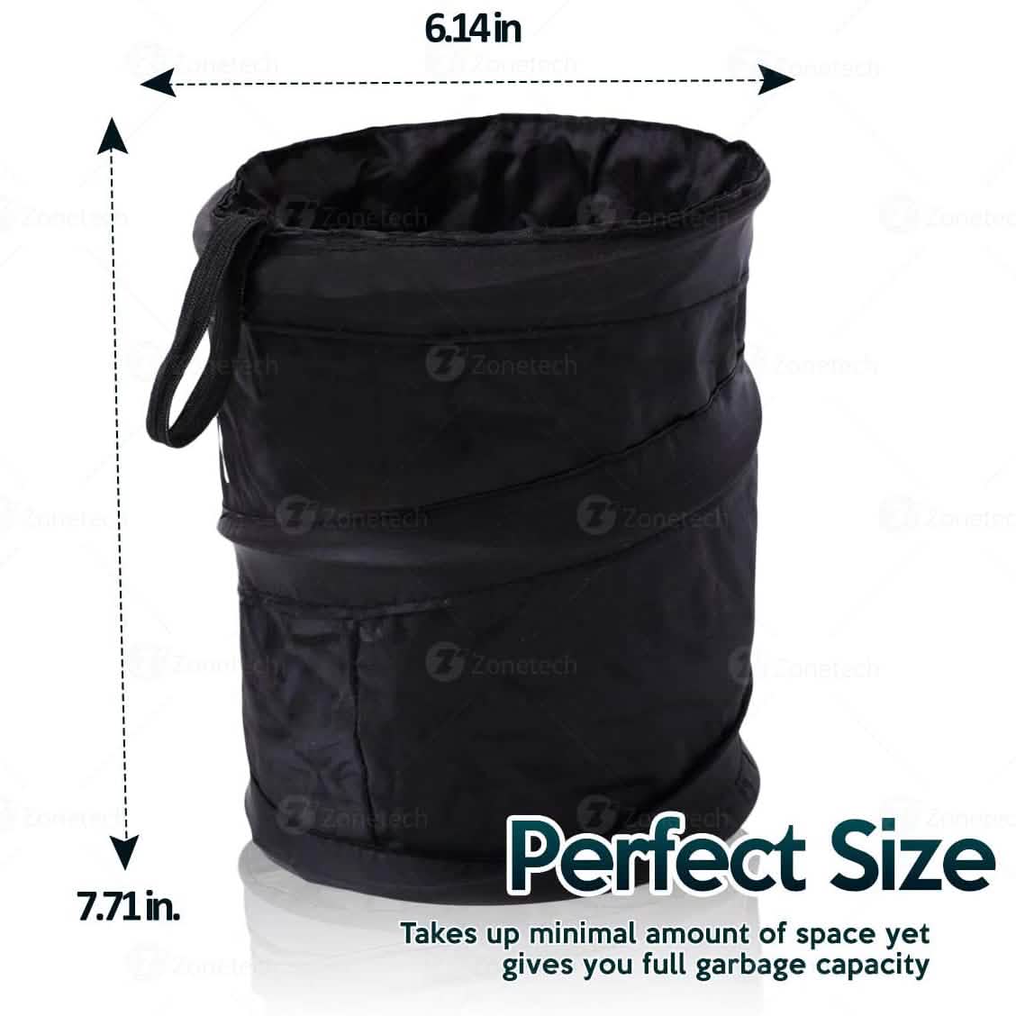 Zone Tech Universal Traveling Portable Car Trash Can DailySale