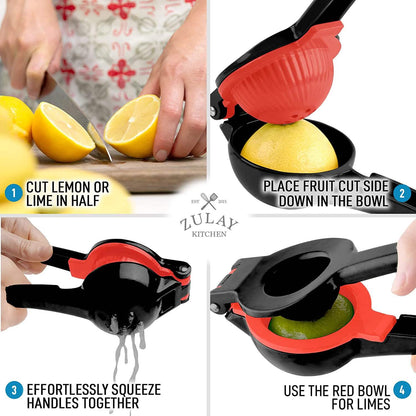 Zulay Metal 2-in-1 Lemon Lime Squeezer DailySale