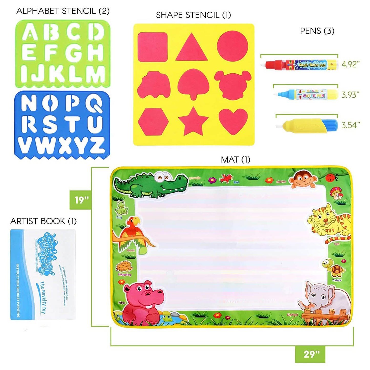 Zutan Large Aqua Doodle Mat Water Drawing Pad DailySale
