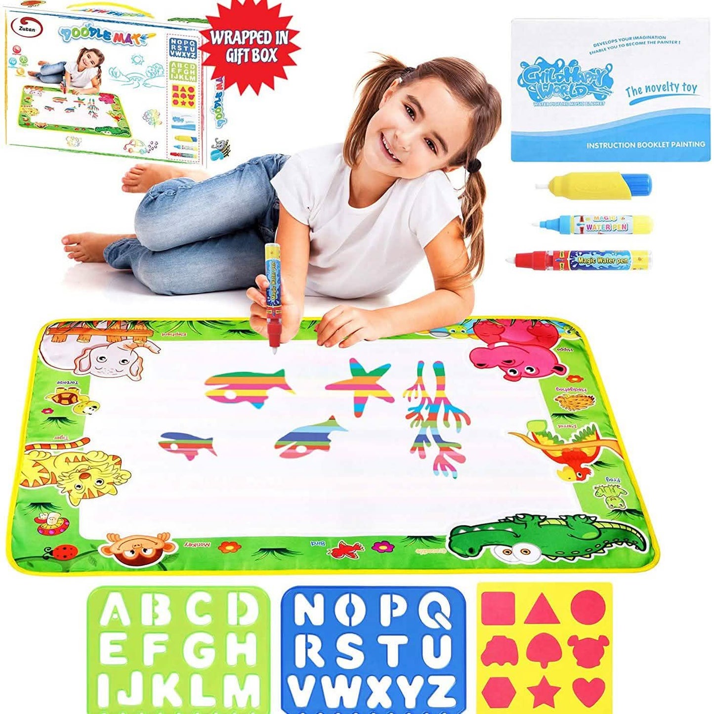 Zutan Large Aqua Doodle Mat Water Drawing Pad DailySale