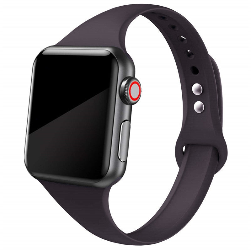 Slim Silicone Strap for Apple watch band - Wristwatchstraps.co