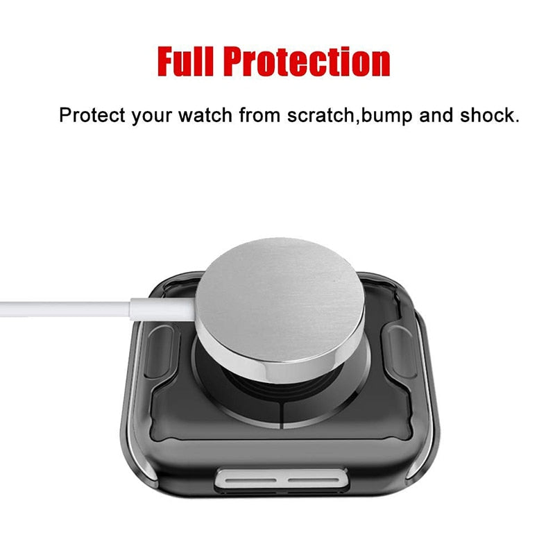 TPU Protector Watch Cover Case with Screen Protection For Apple Watch - Wrist Watch Straps