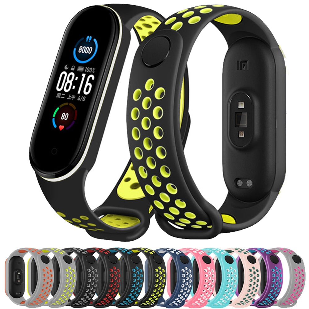 Sport Silicone Strap for Mi band 6, 5, 4, and 3 - Wristwatchstraps.co