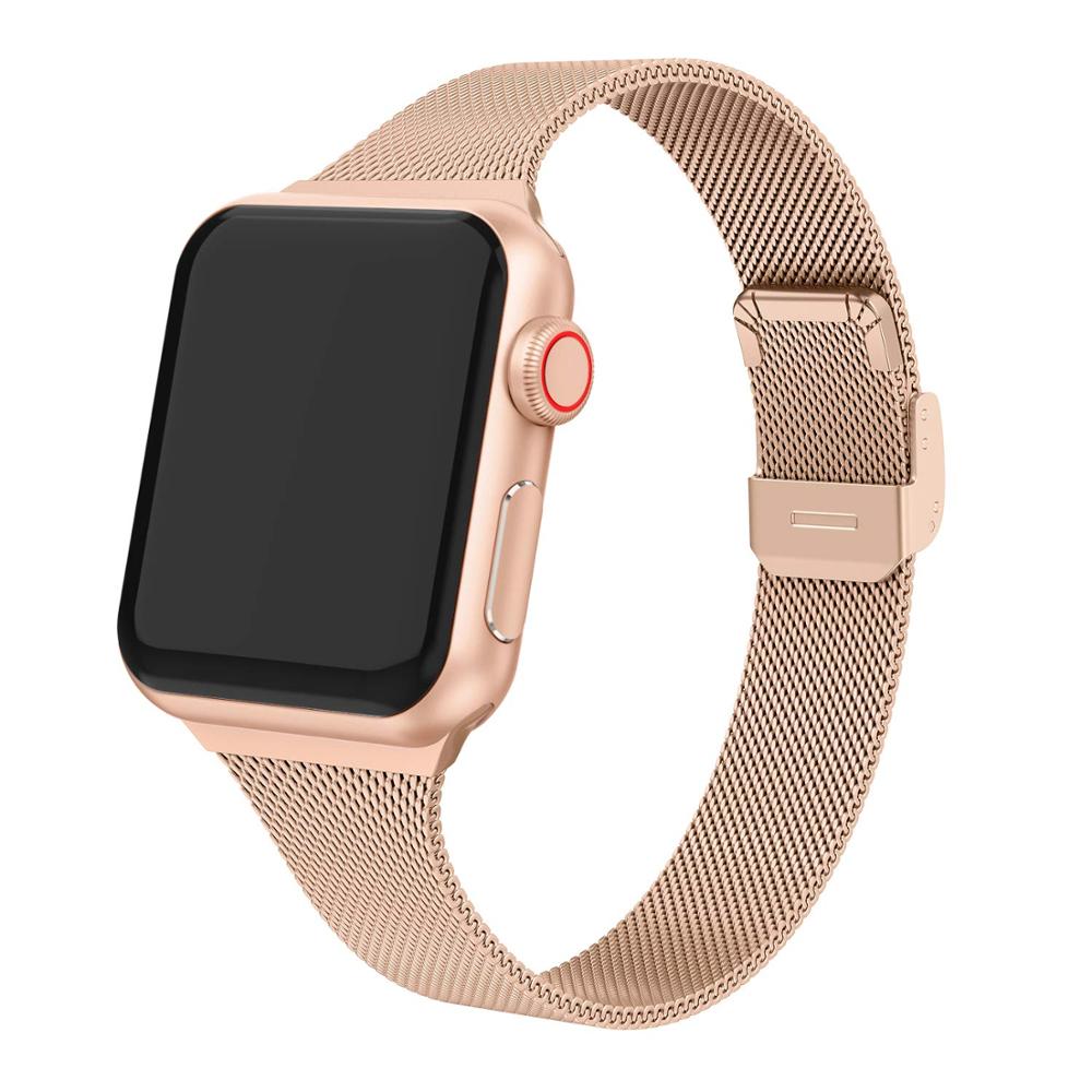 Slim Milanese Strap with Clasp for Apple Watch - Wristwatchstraps.co