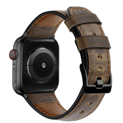 Distressed premium leather watch strap for Apple Watch - Wristwatchstraps.co