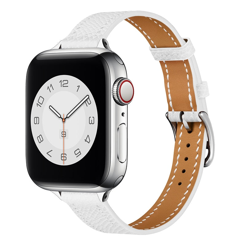 Single Tour Slim Genuine Leather strap For Apple Watch - Wristwatchstraps.co