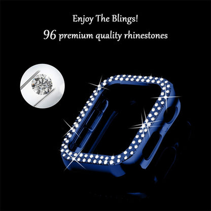 Premium Diamond case+ Milanese strap for apple watch band. - Wristwatchstraps.co