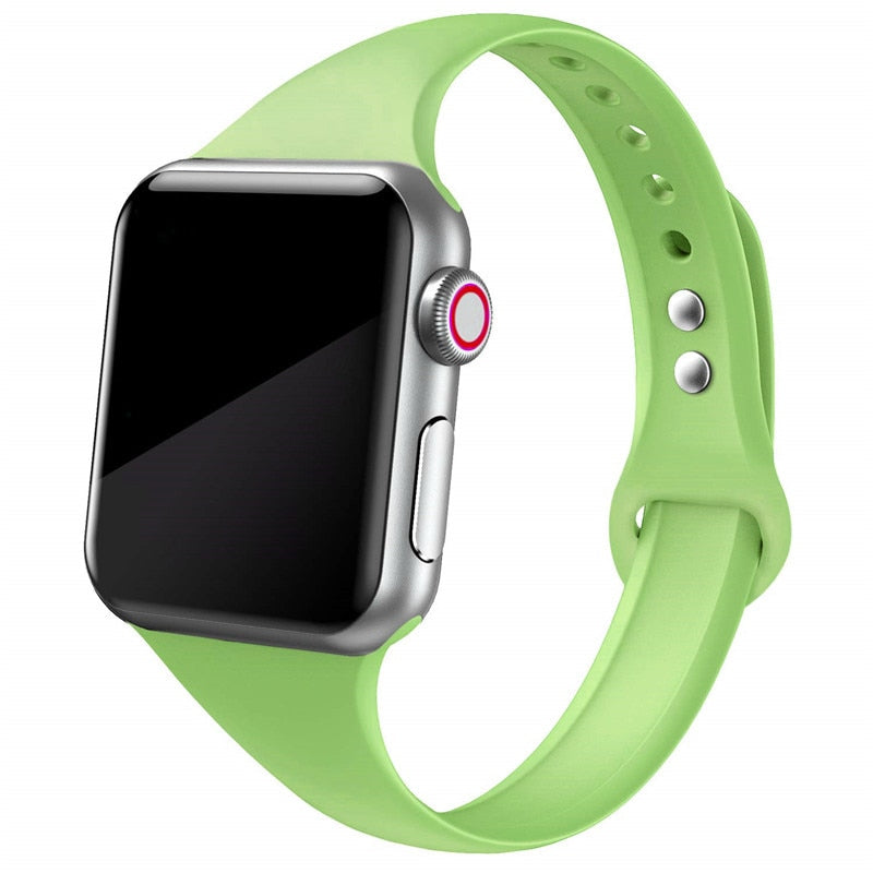 Slim Silicone Strap for Apple watch band - Wristwatchstraps.co