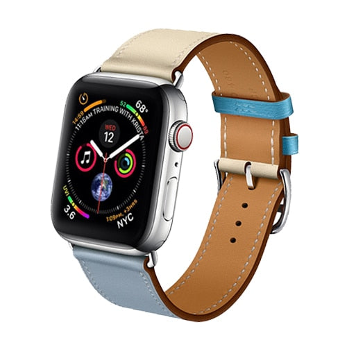 Single Tour Genuine Leather Strap for series 5/4/3/2/1, Hermes, Nike Apple Watches - Wristwatchstraps.co