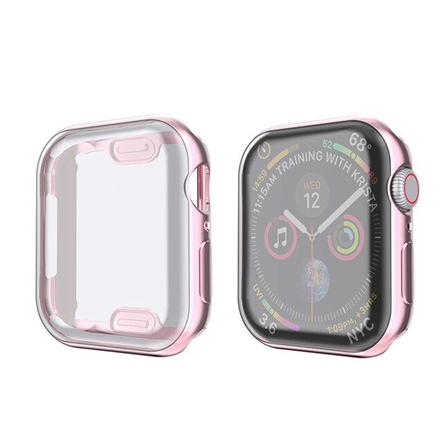 TPU Protector Watch Cover Case with Screen Protection For Apple Watch - Wrist Watch Straps