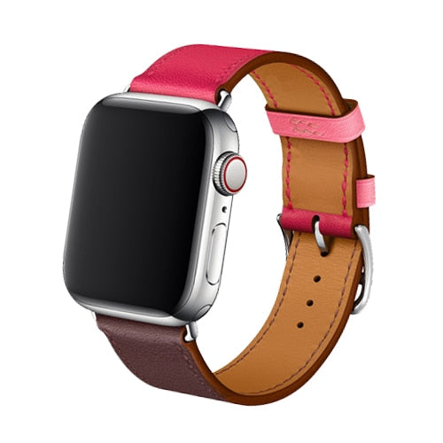 Single Tour Genuine Leather Strap for series 5/4/3/2/1, Hermes, Nike Apple Watches - Wristwatchstraps.co