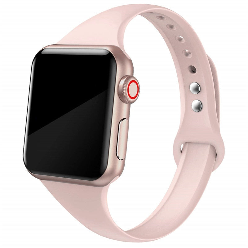 Slim Silicone Strap for Apple watch band - Wristwatchstraps.co