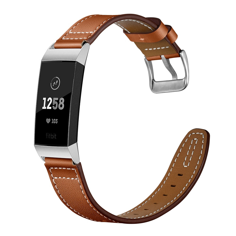 Leather strap For Fitbit Charge 4 - Wristwatchstraps.co