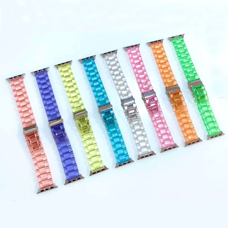 Bright Pastel Colored Resin straps for Apple Watch - Wristwatchstraps.co