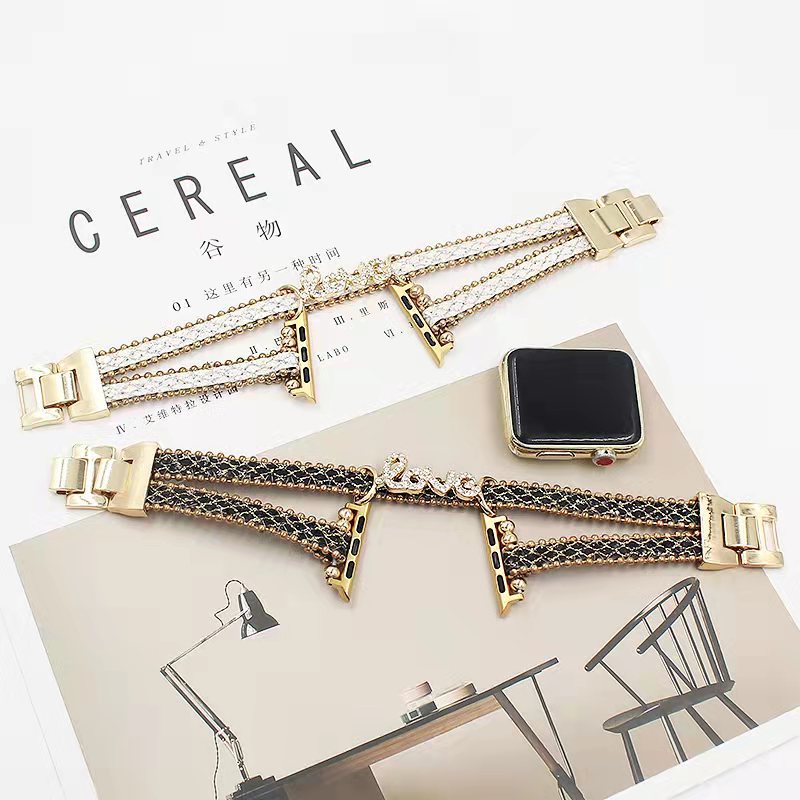 Luxury Metal Braided charm Leather bracelet for women - Wristwatchstraps.co