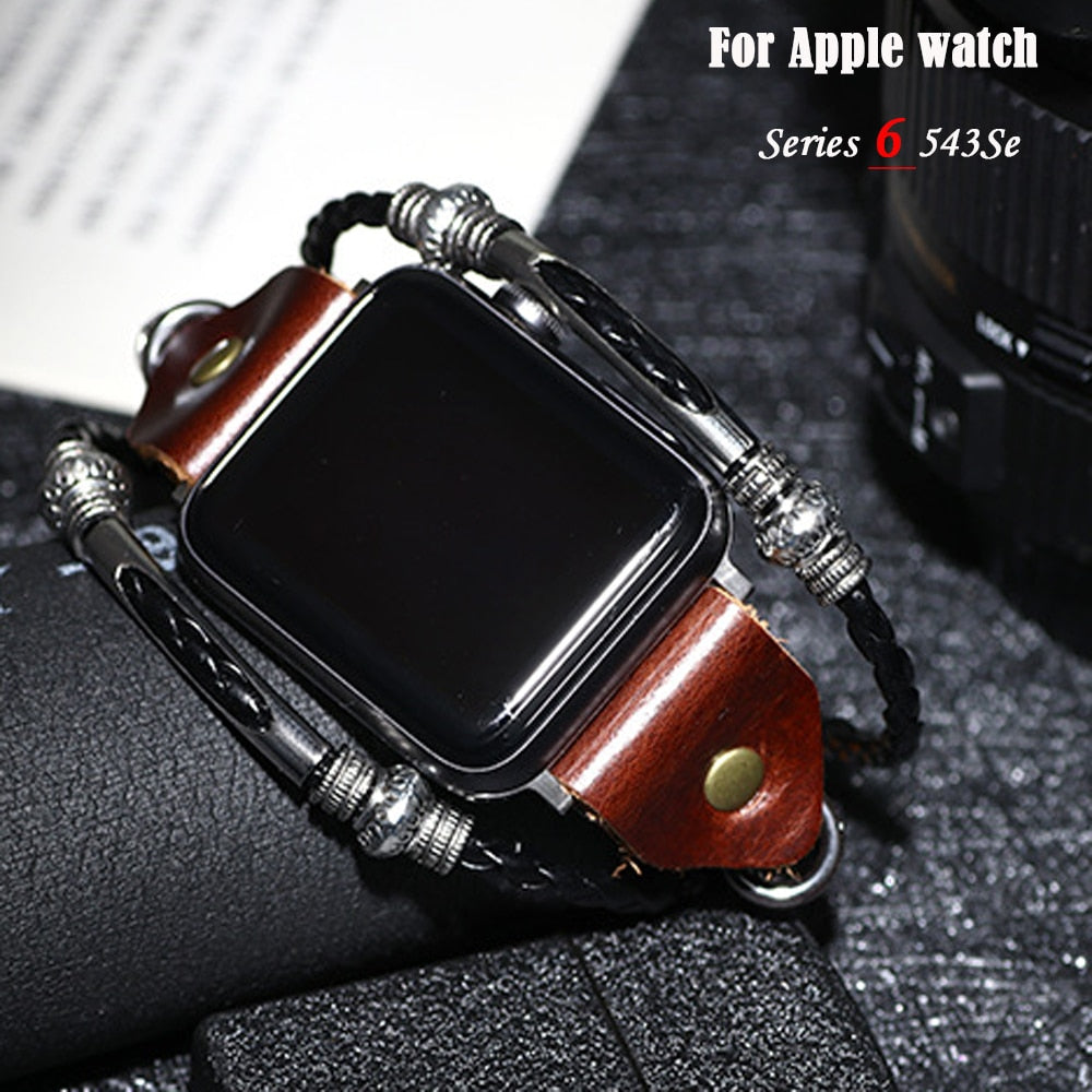 Vintage Edition Slim Leather Strap for Apple Watch - Wristwatchstraps.co