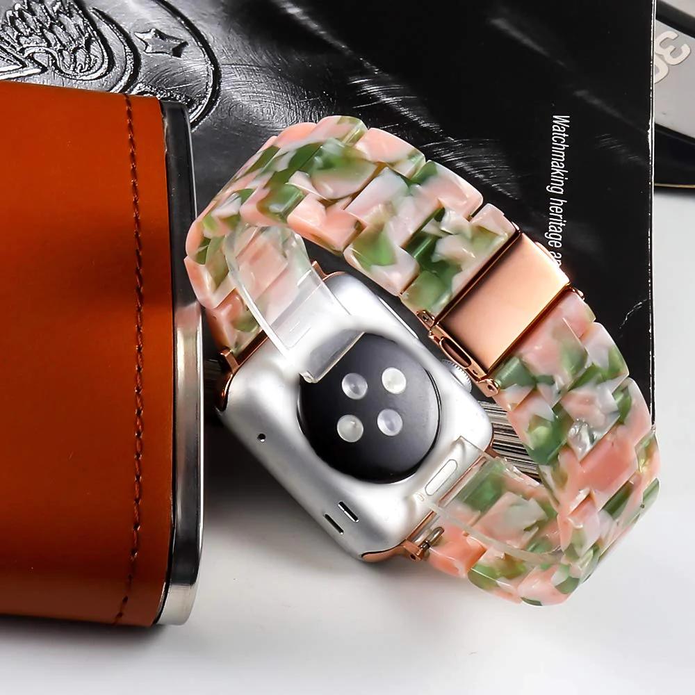 Resin Watch Strap with Stainless Steel Buckle for Apple Watch - Wristwatchstraps.co