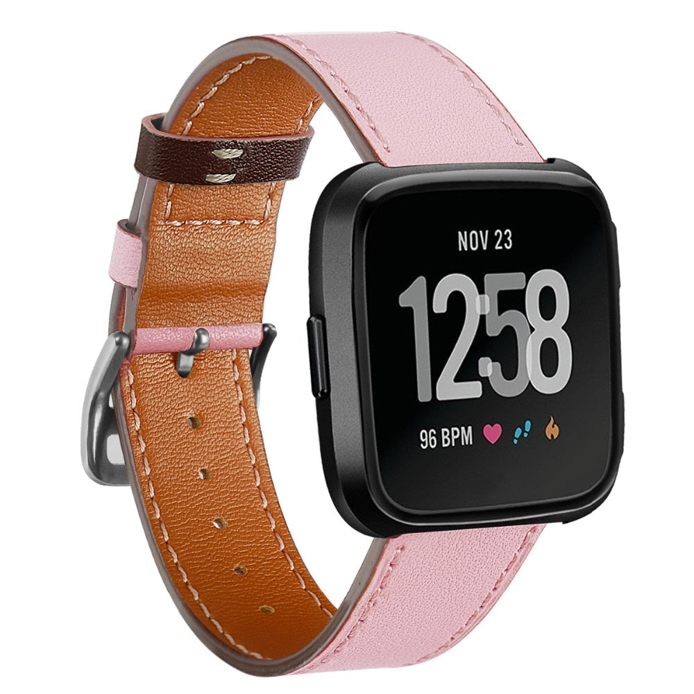 Leather Band for Fitbit Versa - Wristwatchstraps.co