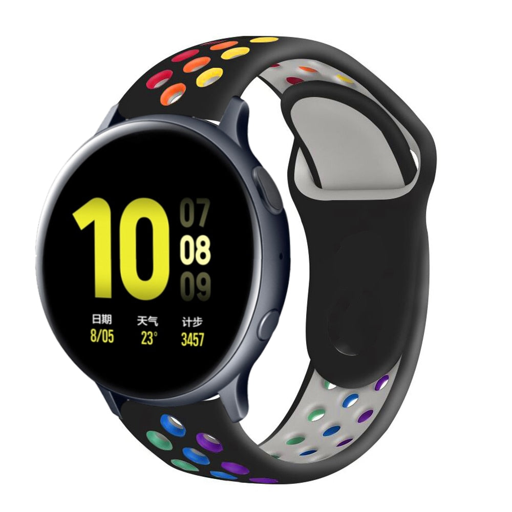 Silicone Sports band for Samsung Galaxy, Huawei, Amazfit and Garmin watch - Wristwatchstraps.co