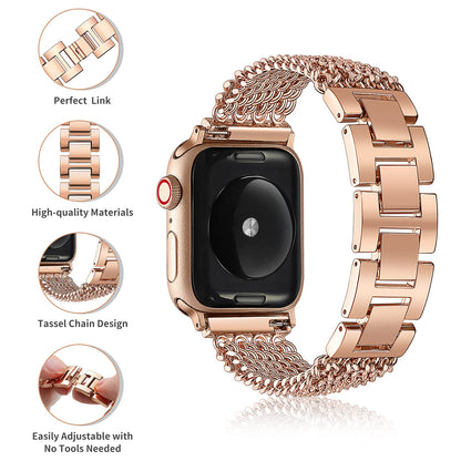 Diamond Case + Luxury Stainless Steel Strap For Apple Watch - Wristwatchstraps.co