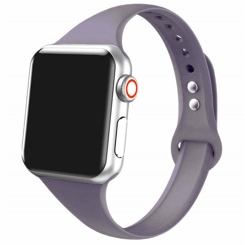 Slim Silicone Strap for Apple watch band - Wristwatchstraps.co